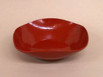 大山修　乾漆の器　o-2　朱菓子鉢