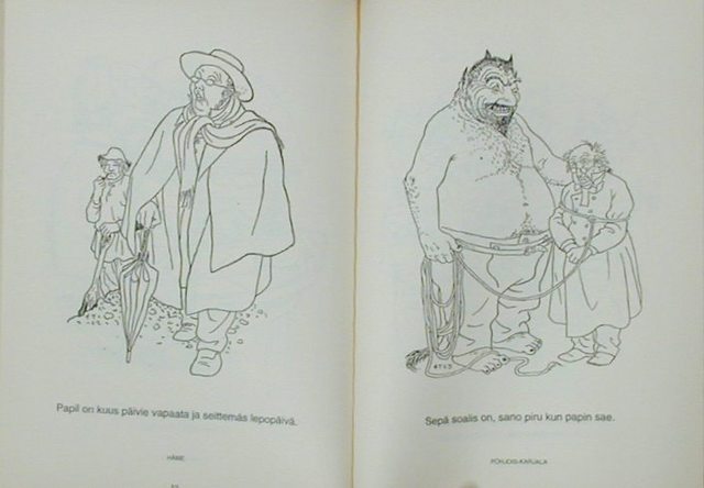 牧師と悪魔-エルッキ・タントゥ、絵で見る格言 Papit ja pirut